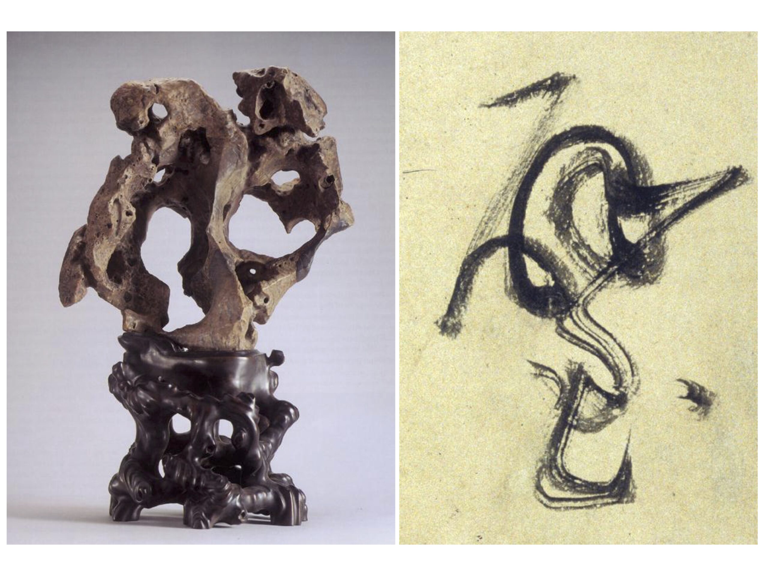 Similar Chinese sculpture and painting from Maxwell Hearn's talk "How to Read Chinese Paintings"