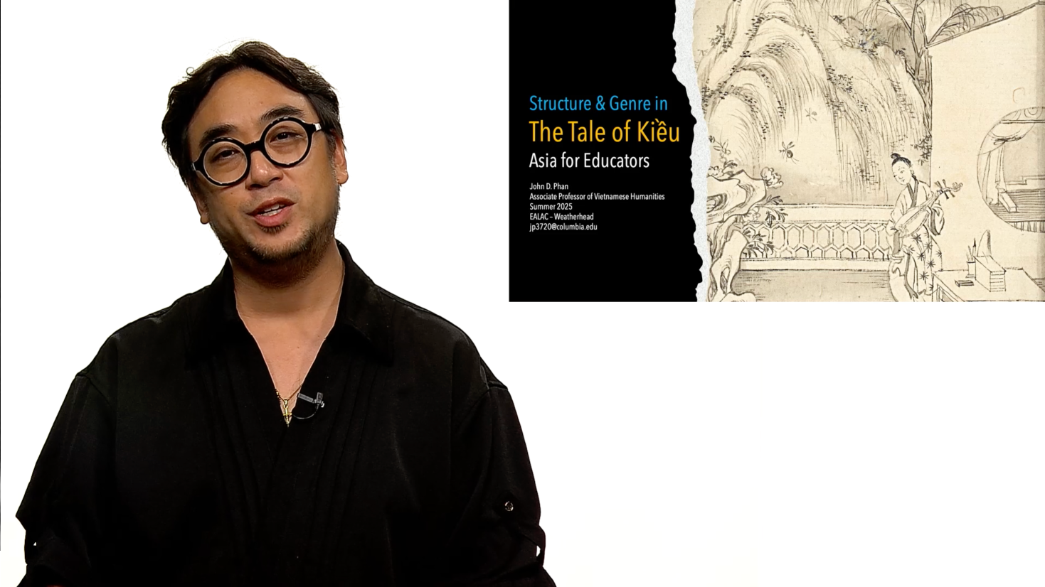 John Phan presenting on Poetic Structure and Genre in The Tale of Kieu